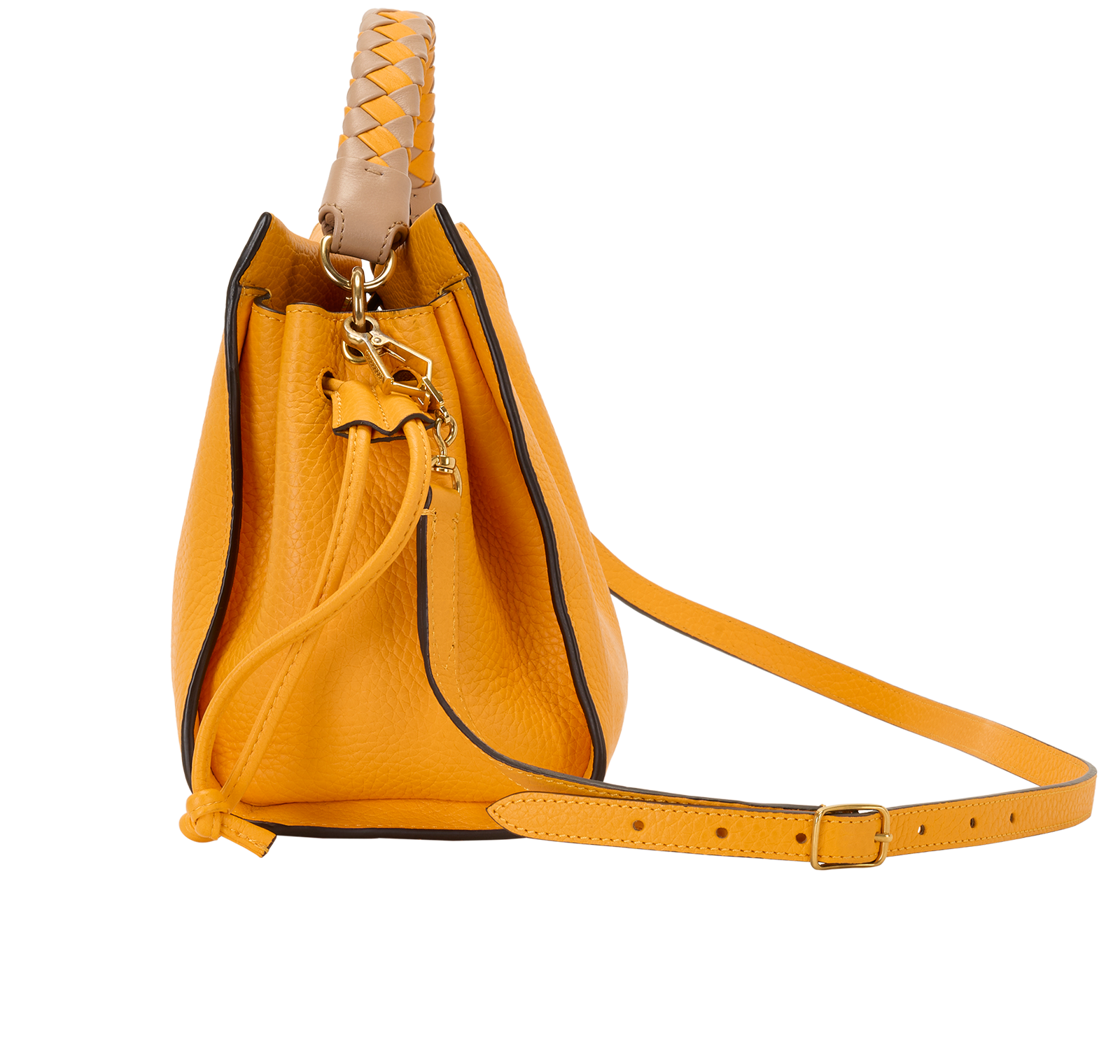 Small Iris, &pound;420, Handbags, Yellow, Leather, Bottom view